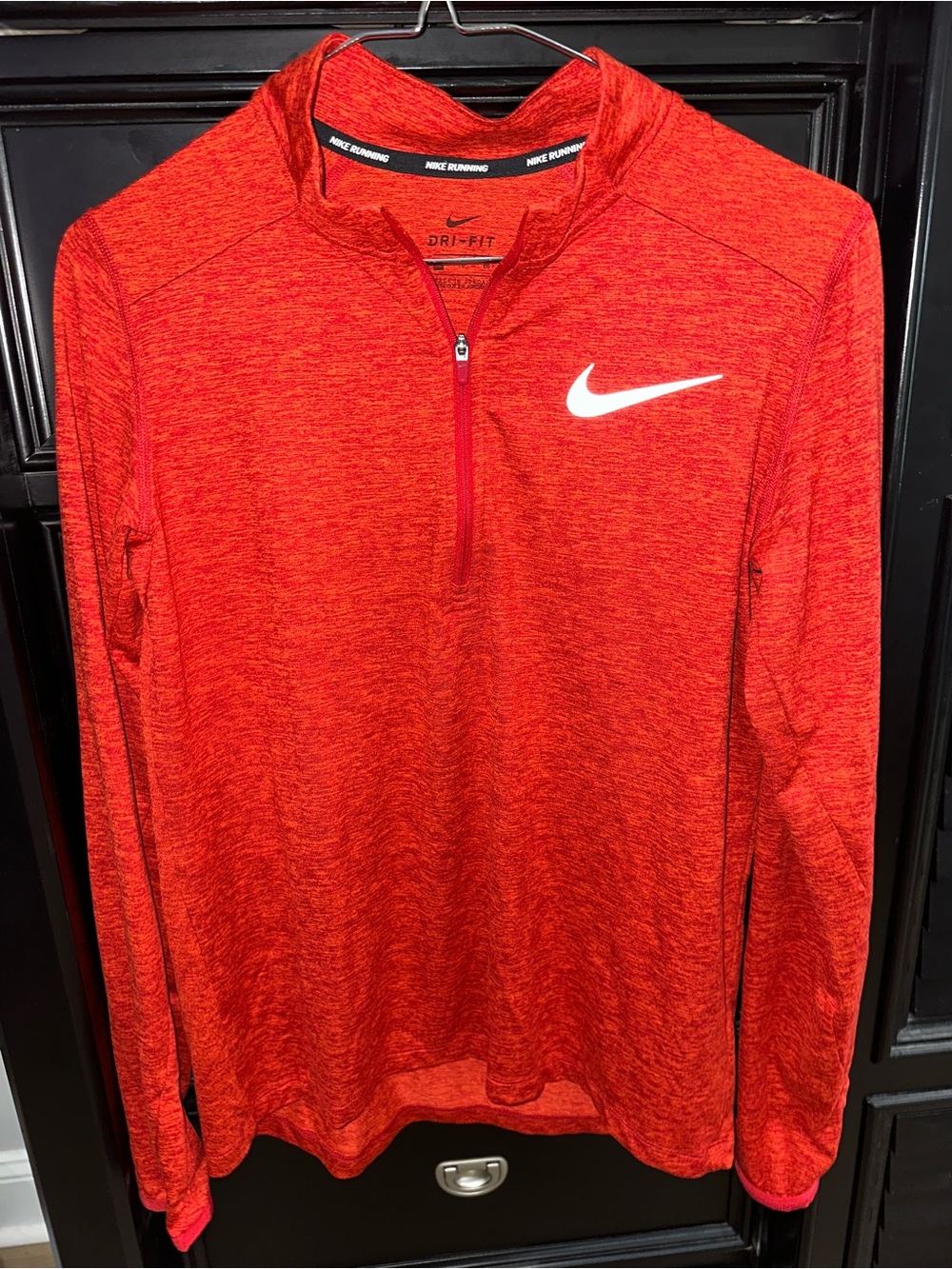 Kids Nike Red Heather Dri-FIT Crew Top